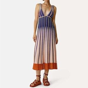 Forte Forte‎ Dancing Constellation Sleeveless Long Knit Dress iElectric Womens 0